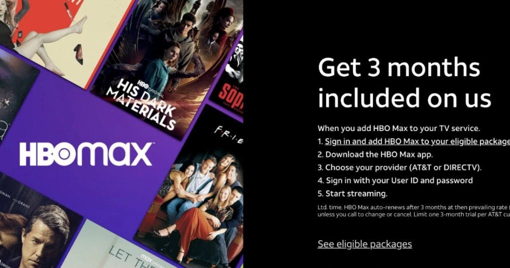 HBOMax  3 Months Just $1.99/Month (Reg. $9.99/Mo)