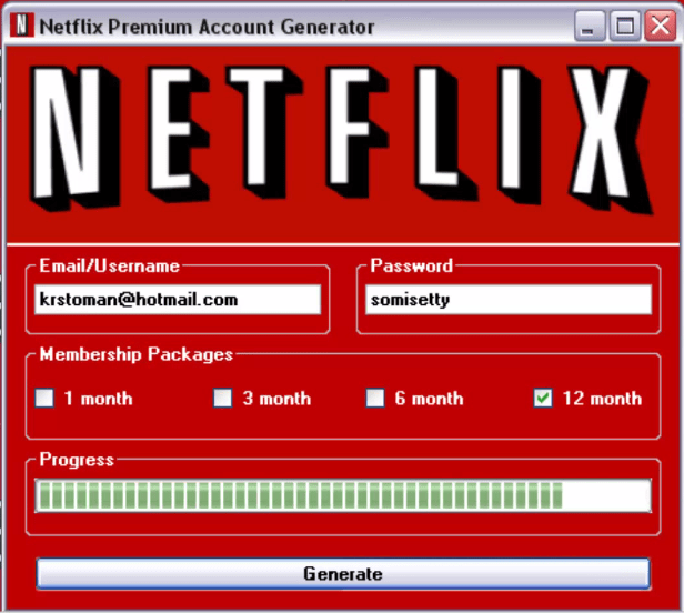 Netflix Generator 