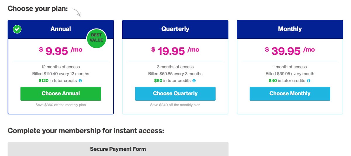 Subscription plans